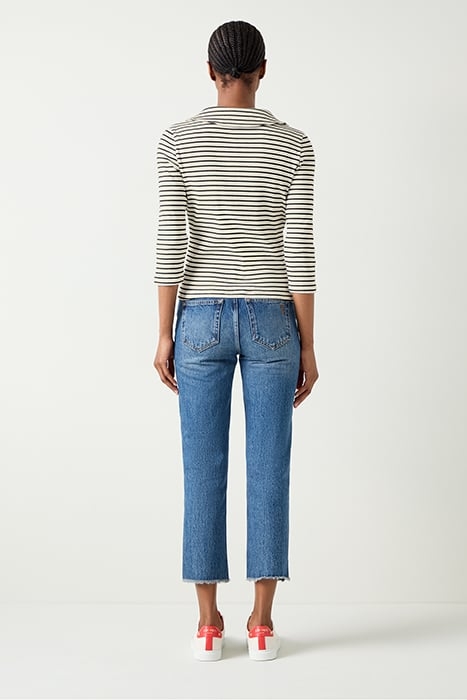 LENA STRIPE LONG-SLEEVED TOP CREAM 2