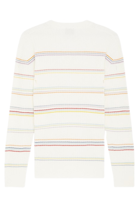 MENS SWEATER CREW NECK OFF WHITE 2