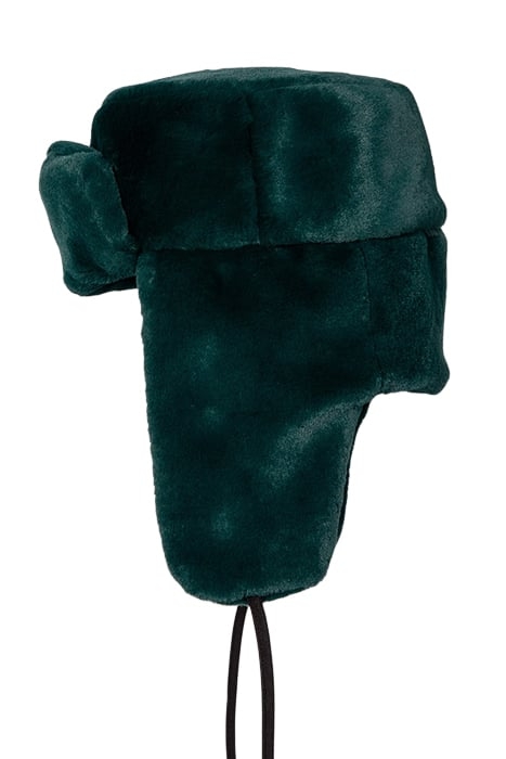 WOMEN HAT FUR TRAPPER PETROL GREEN 2