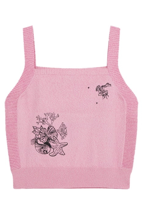 WOMENS KNITTED VEST PINK 5