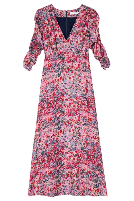 ERIN JACQAURD MIDI DRESS PINK 3