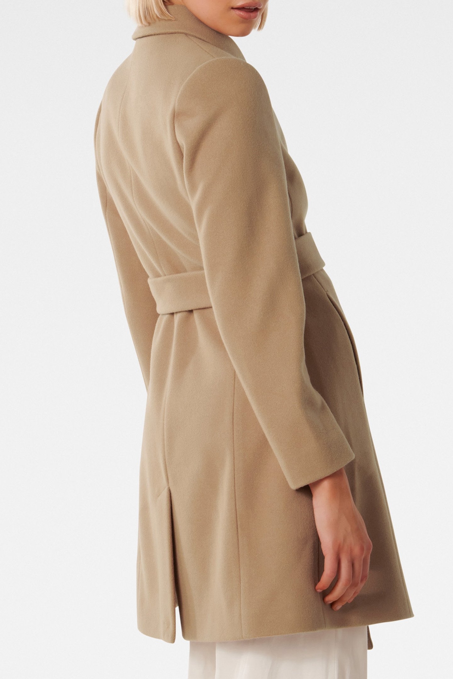 JENNY FIT AND FLARED COAT CAMEL 2