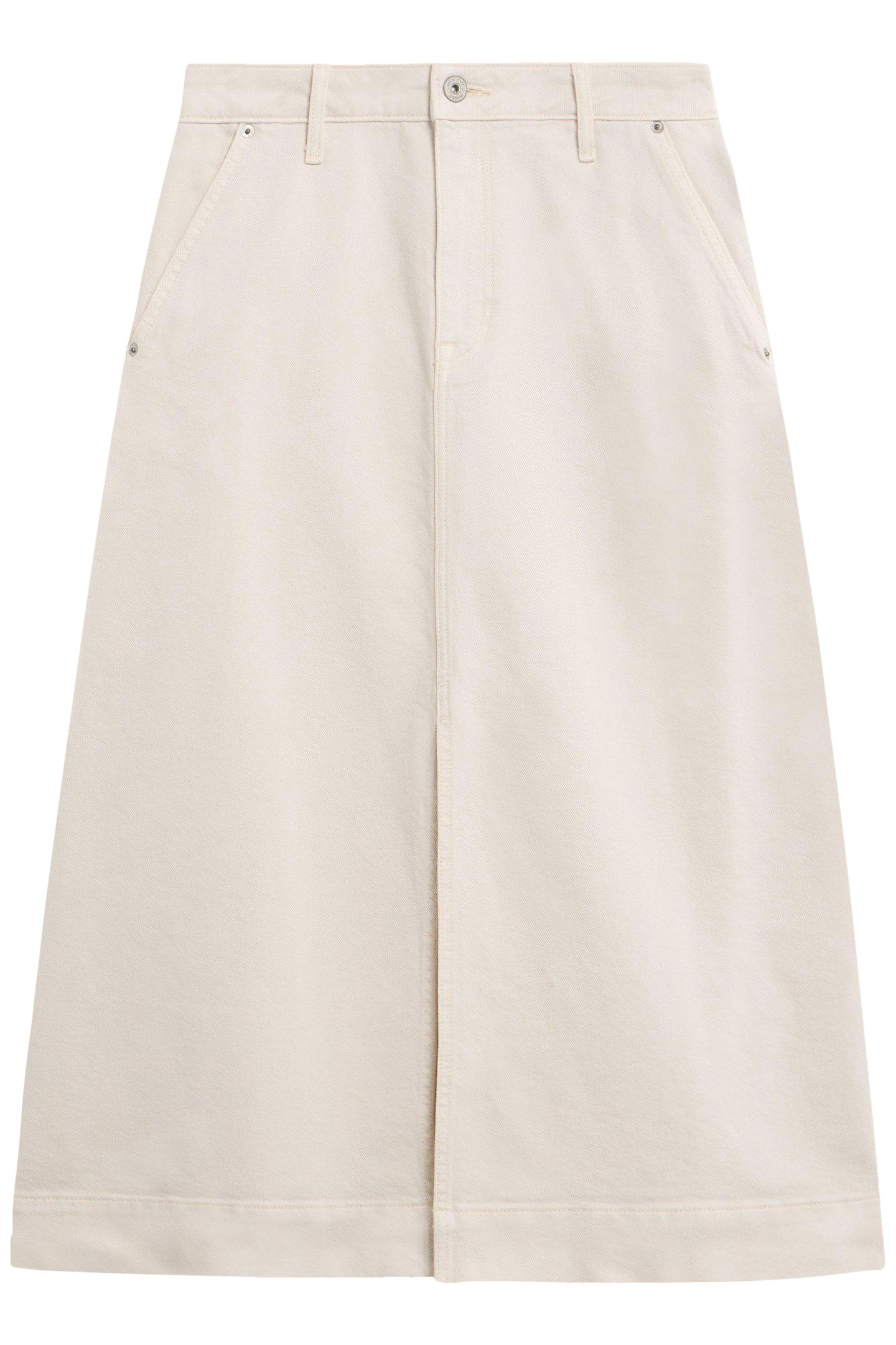 ALLIE DENIM MIDI SKIRT LIGHT NATURAL 4