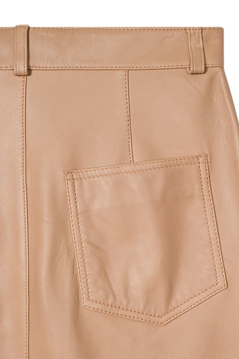 WOMENS SKIRT LEATHER TAN 3