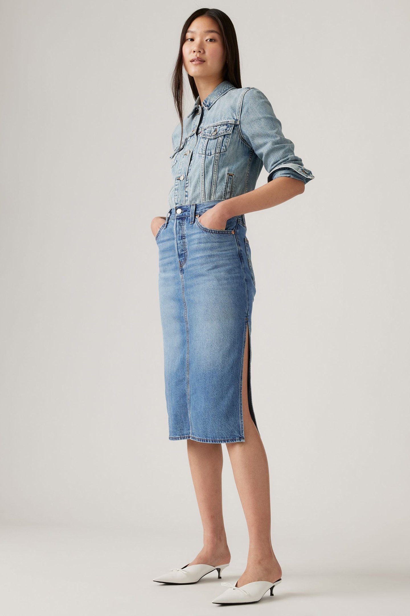 SIDE SLIT SKIRT ARTIST DIVIDED 7