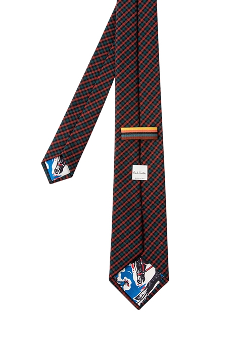 MEN TIE GINGHAM PETROL BLUE 2