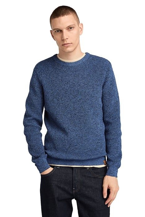 WILLIAMS RIVER CREW NECK SWEATER DARK SAPPHIRE HEATHER 1
