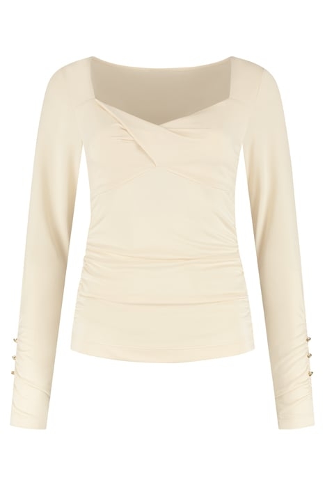 TWIST SHOULDER TOP VANILA 1