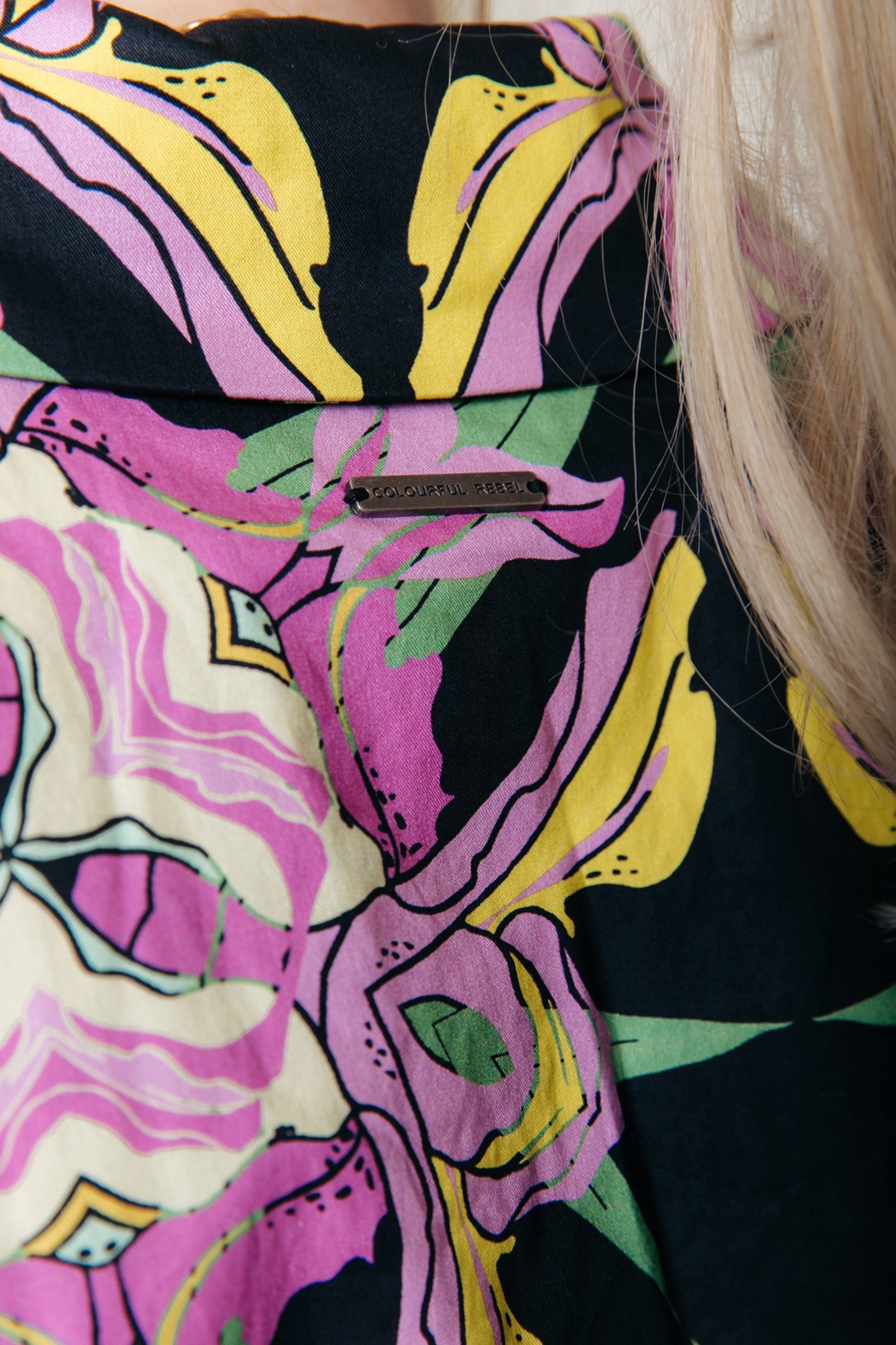 DAVINA GRAPHIC FLOWER MAXI DRESS LS CANDY PINK 6