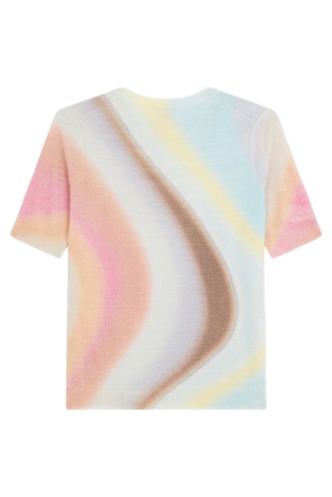 WOMENS KNITTED SWEATER SS CREW NECK SWIRL 4