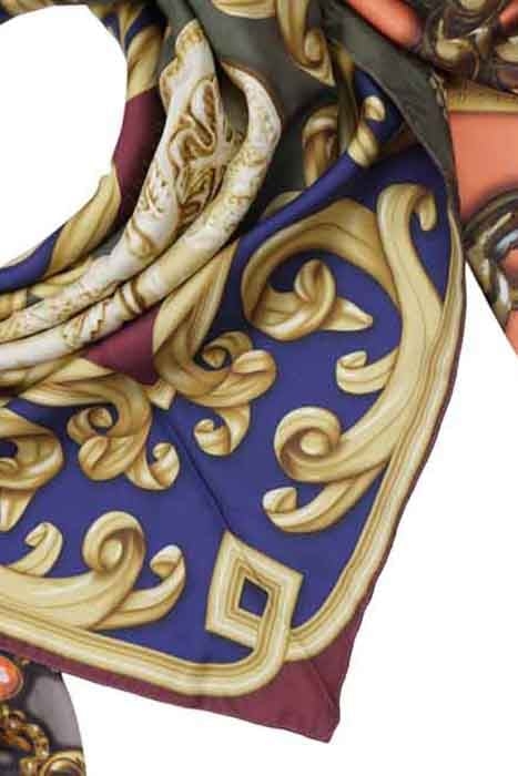 SILK SCARF ST. TROPEZ CLASSIC PATCHWORK MULTICOLOR 3