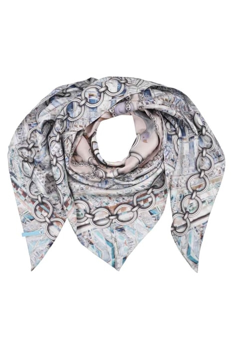 SILK SCARF ST. TROPEZ WITH SALMON 1