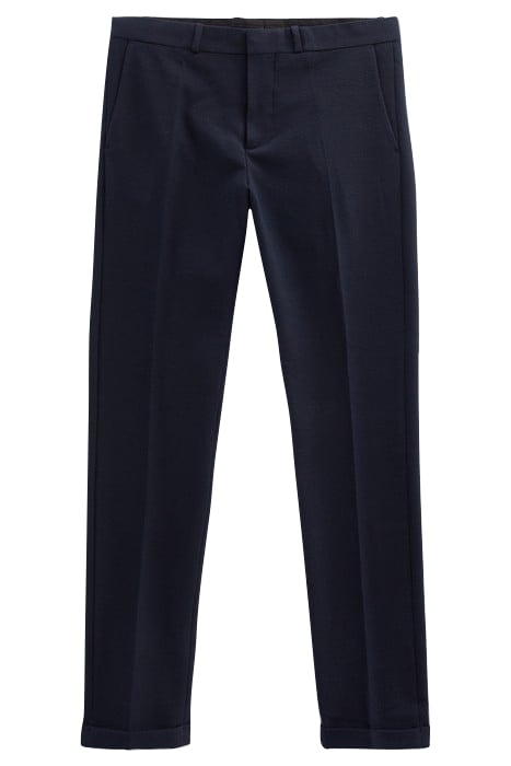 NAVY SEERSUCKER SLIM SUIT TROUSERS 4