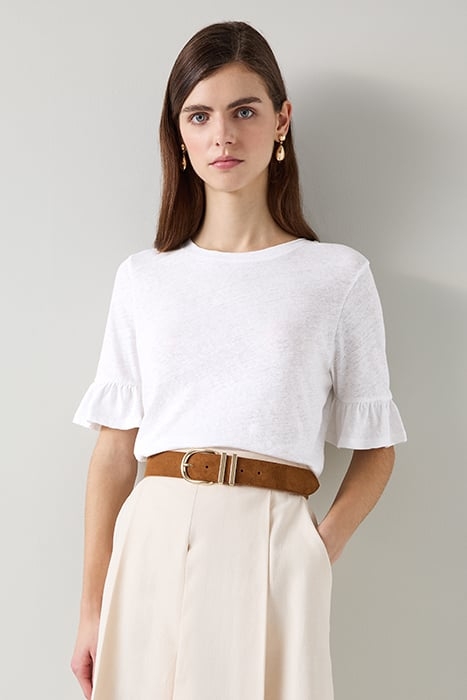 GENE LINEN T-SHIRT WHITE 1