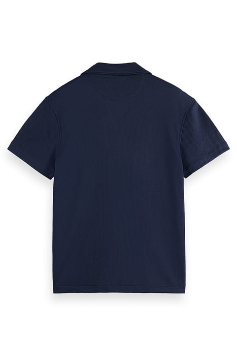 SS POPCORN JERSEY CAMP SHIRT NAVY 2