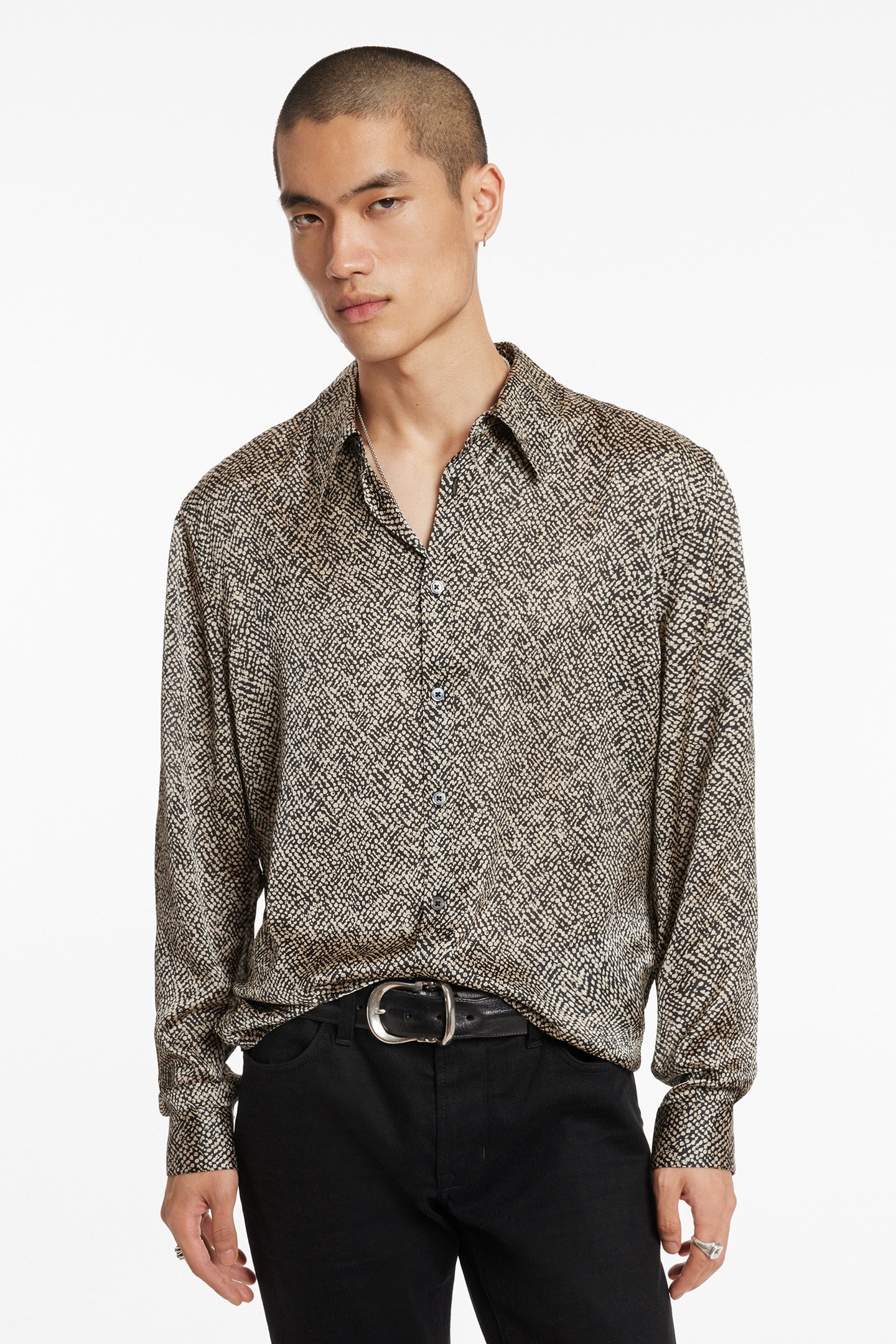 POINTED COLLAR SHIRTS CAMEL 1