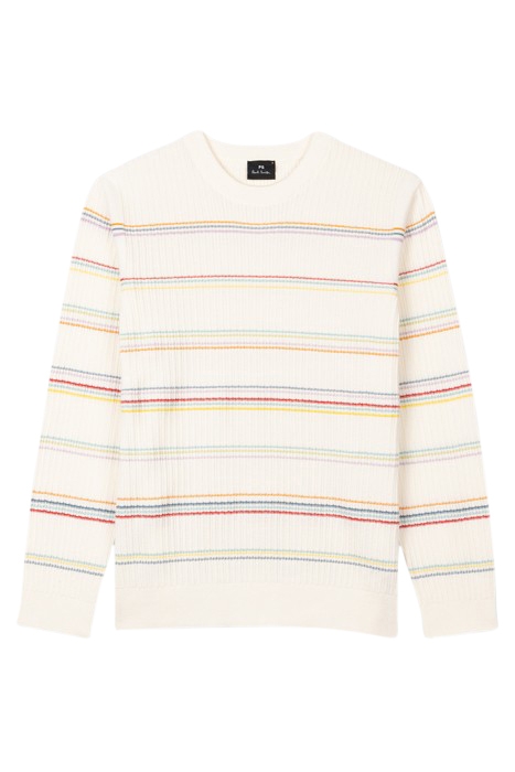 MENS SWEATER CREW NECK OFF WHITE 1