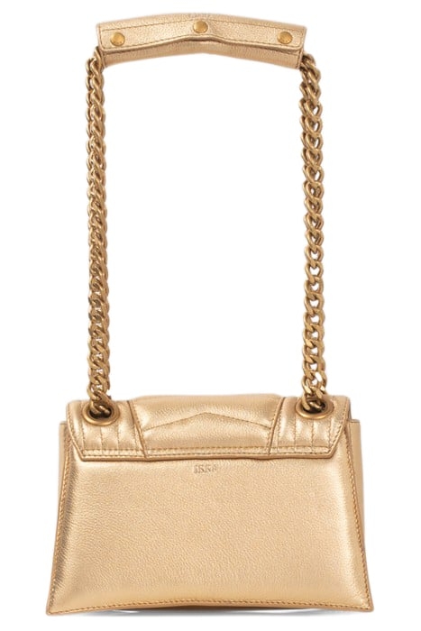 GOLD METALLIC LEATHER THE 1 GLITTER BAG SIZE S 2