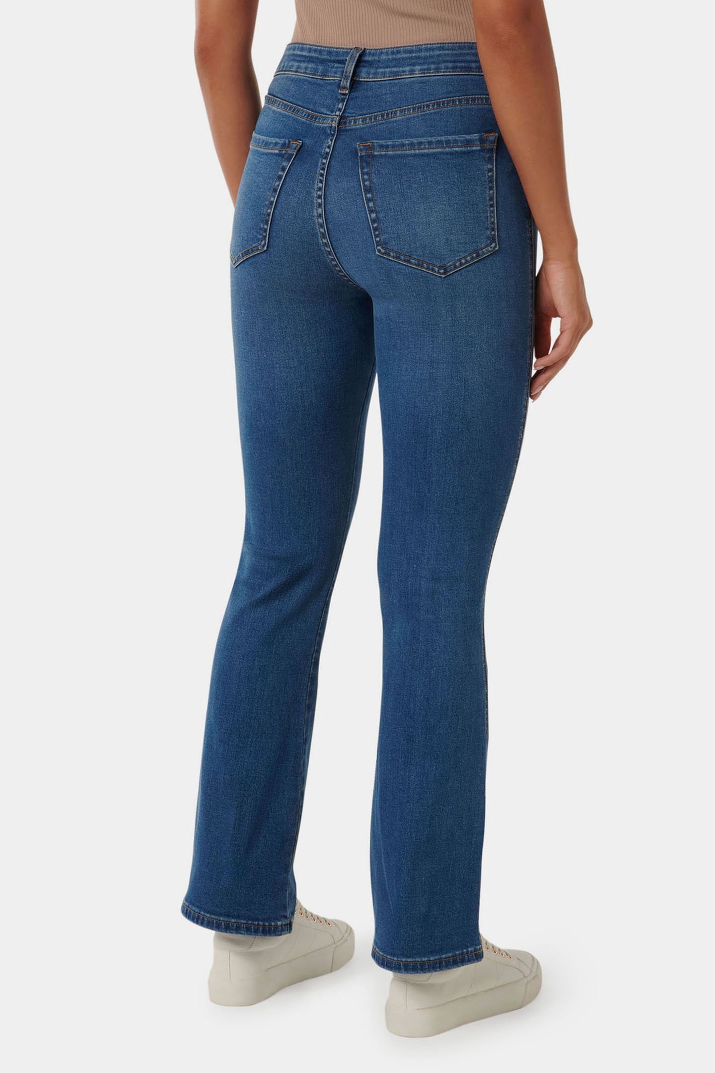 SACHA SKINNY FLARED JEANS MID WASH 2
