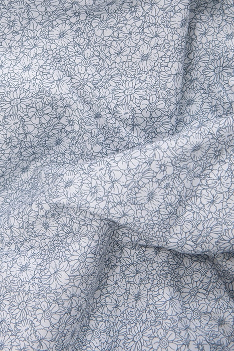 WHITE MINI-FLOWER LIBERTY FABRIC SLIM SHIRT 8