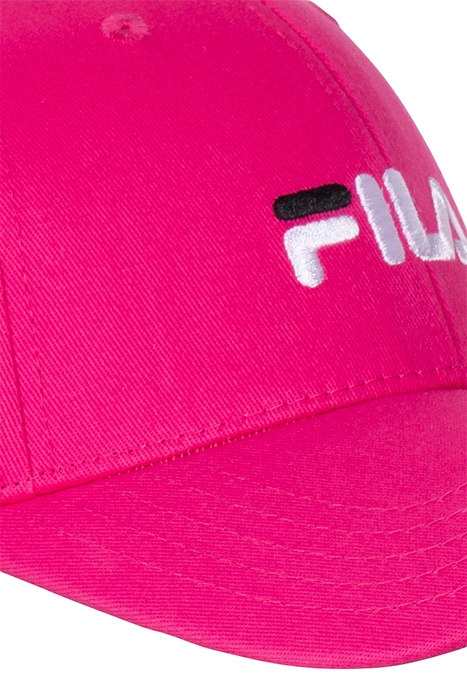 BRASOV 6 PANEL CAP WITH LINEAR LOGO - STRAP BACK PINK PEACOC 4