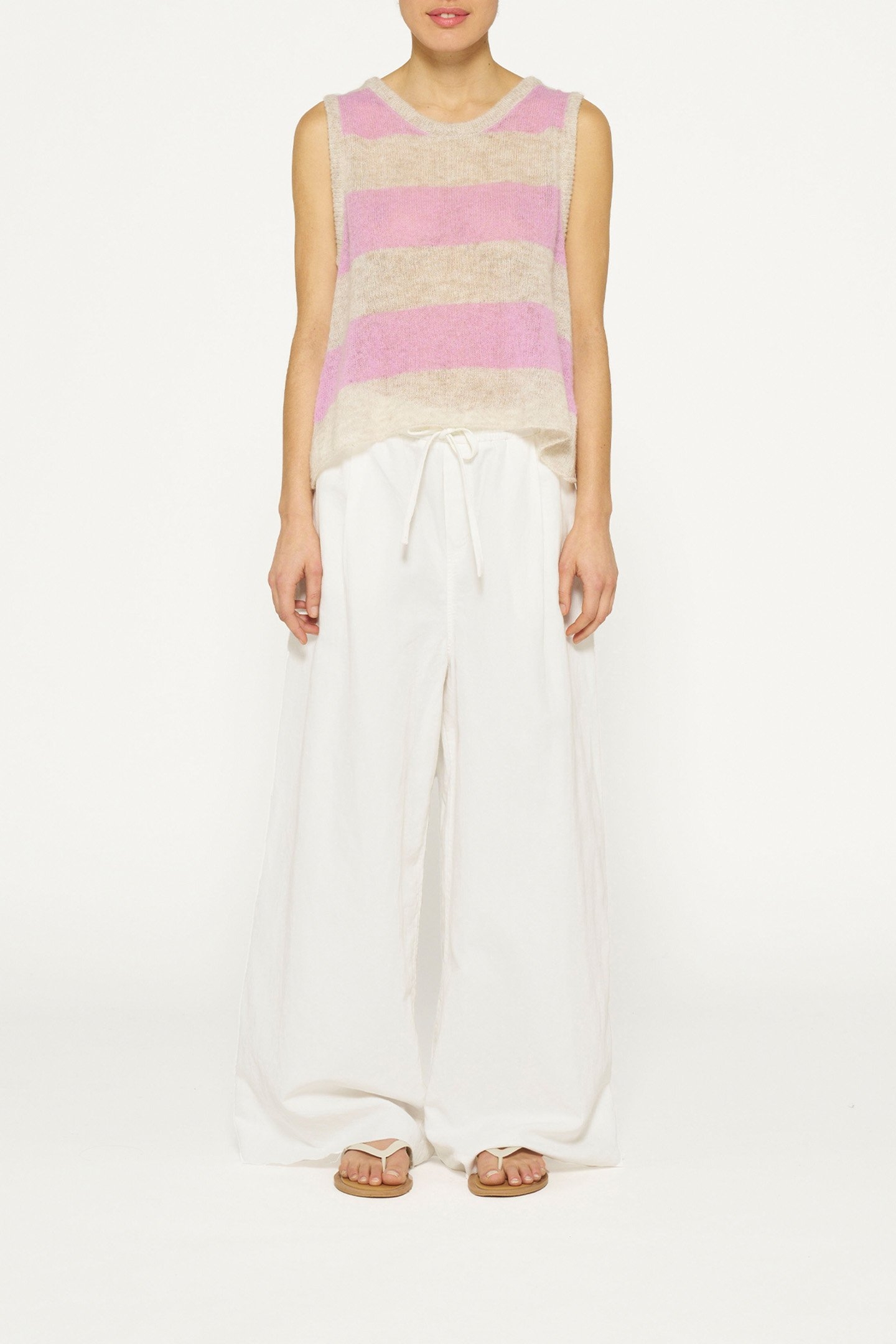 WIDE LEG PANTS ECRU 2