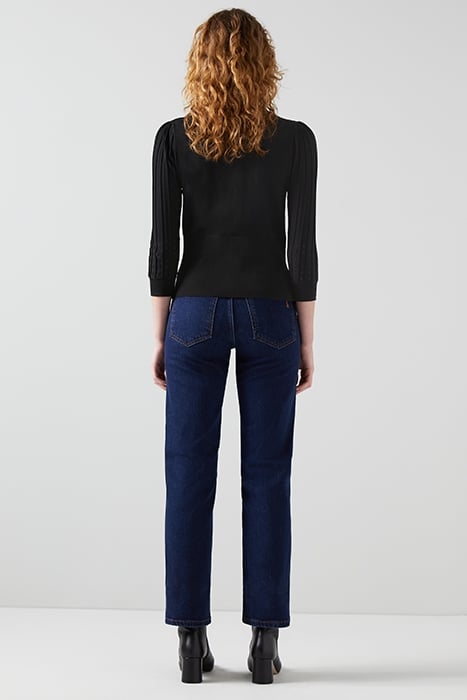 FREIDA POINTELLE KNITTED SWEATER BLACK 3