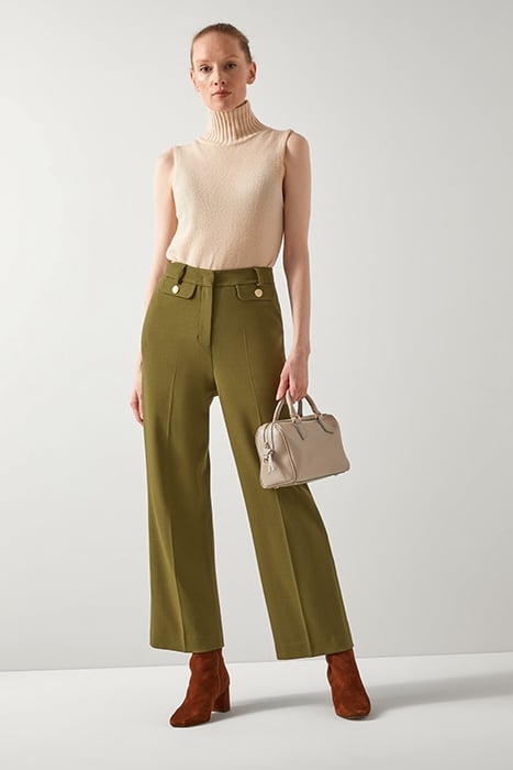 BILLIE CROP WIDE-LEG & FLARED JEANS OLIVE 4