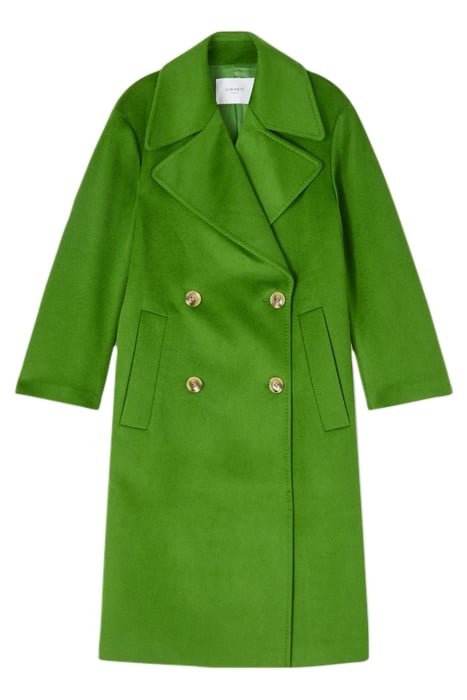 AMOR WOOL DOUBLE BREASTED COAT GREEN 3