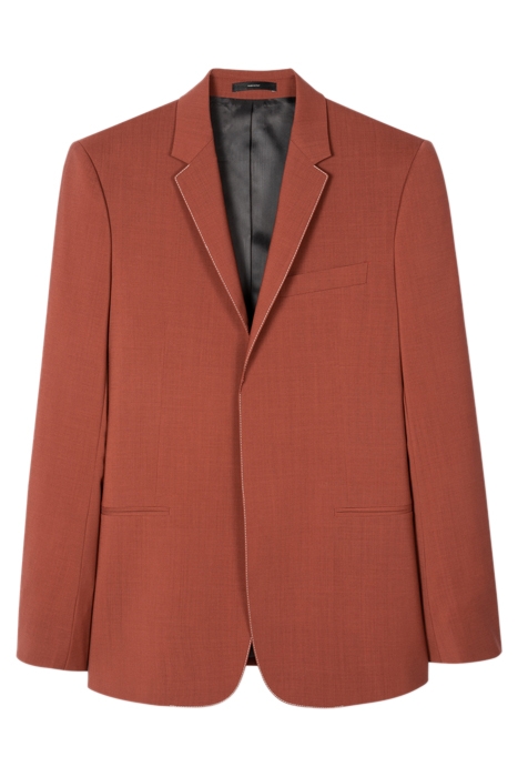 GENTS CONCEALED 2 BTN JACKET BRICK RED 4