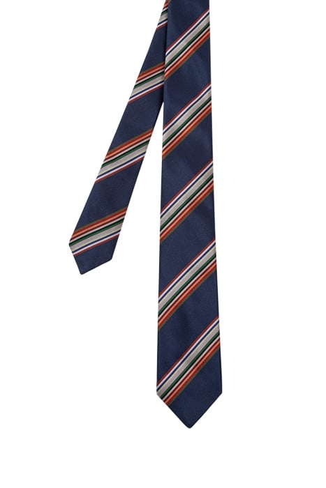 MEN TIE STRIPES VERY DARK NAVY 1