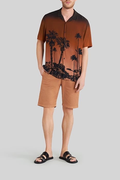 LENZING™ ECOVERO™ REGULAR SHIRT WITH PALM TREE IMAGE 3
