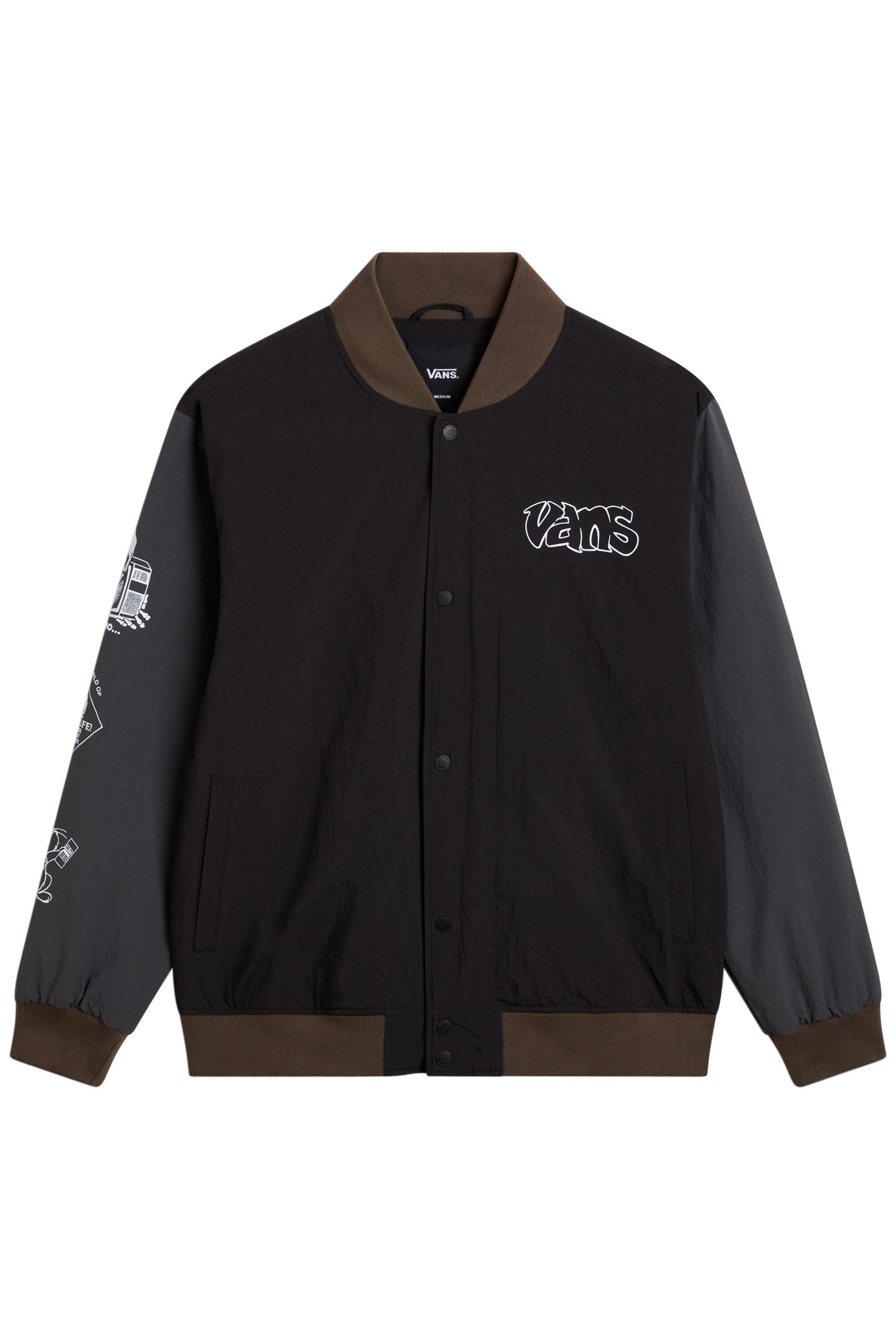 CRAZY EDDY BASEBALL JACKET BLACK/ASPHALT 1