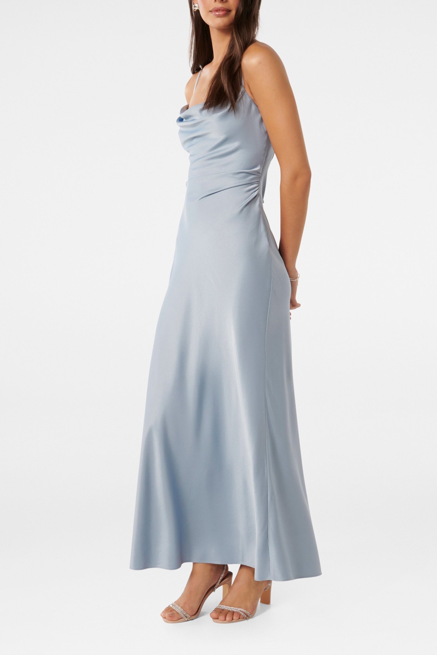 MIA SATIN MAXI DRESS ICE BLUE 4