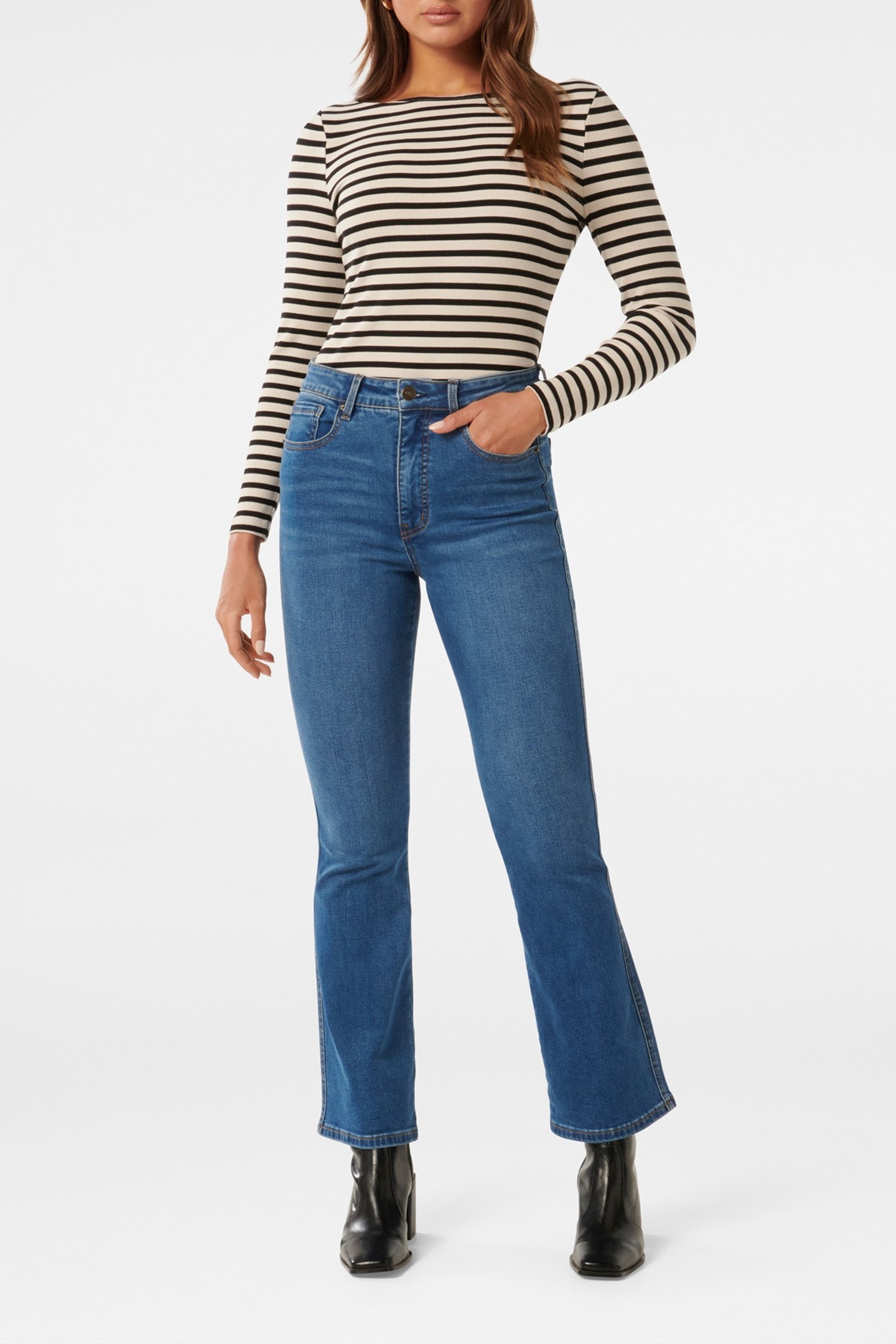 BRIE STRIPED BOAT NECK LONG SLEEVES TOP STRIPE 3