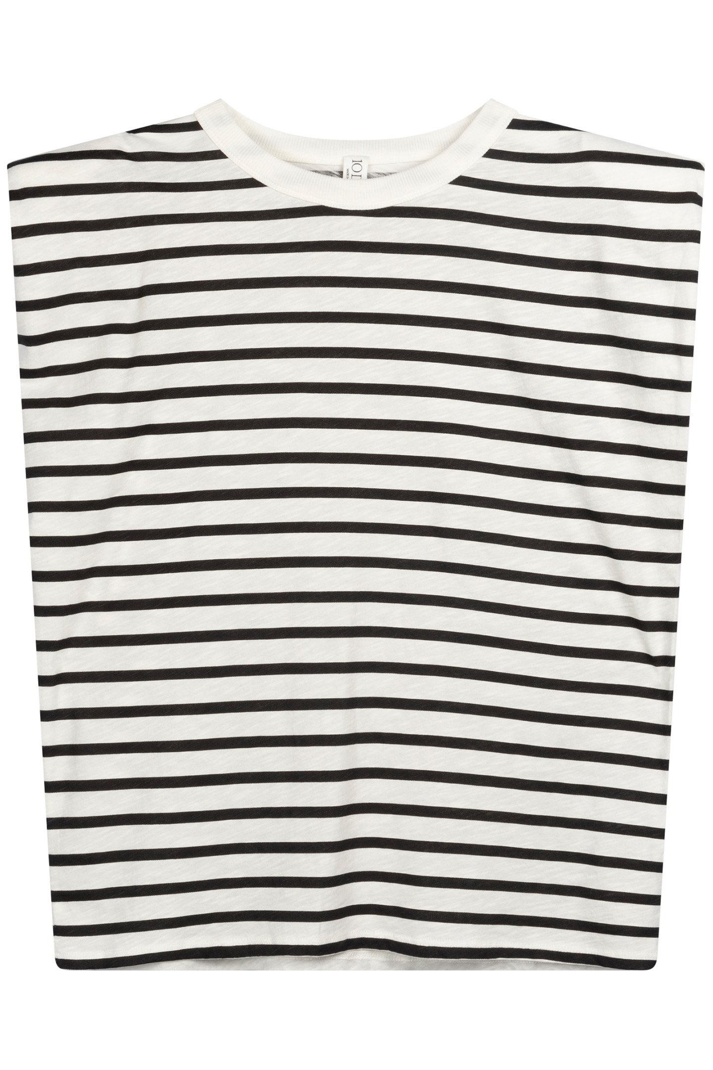 PADDED PROUD TEE STRIPES ECRU/BLACK 4
