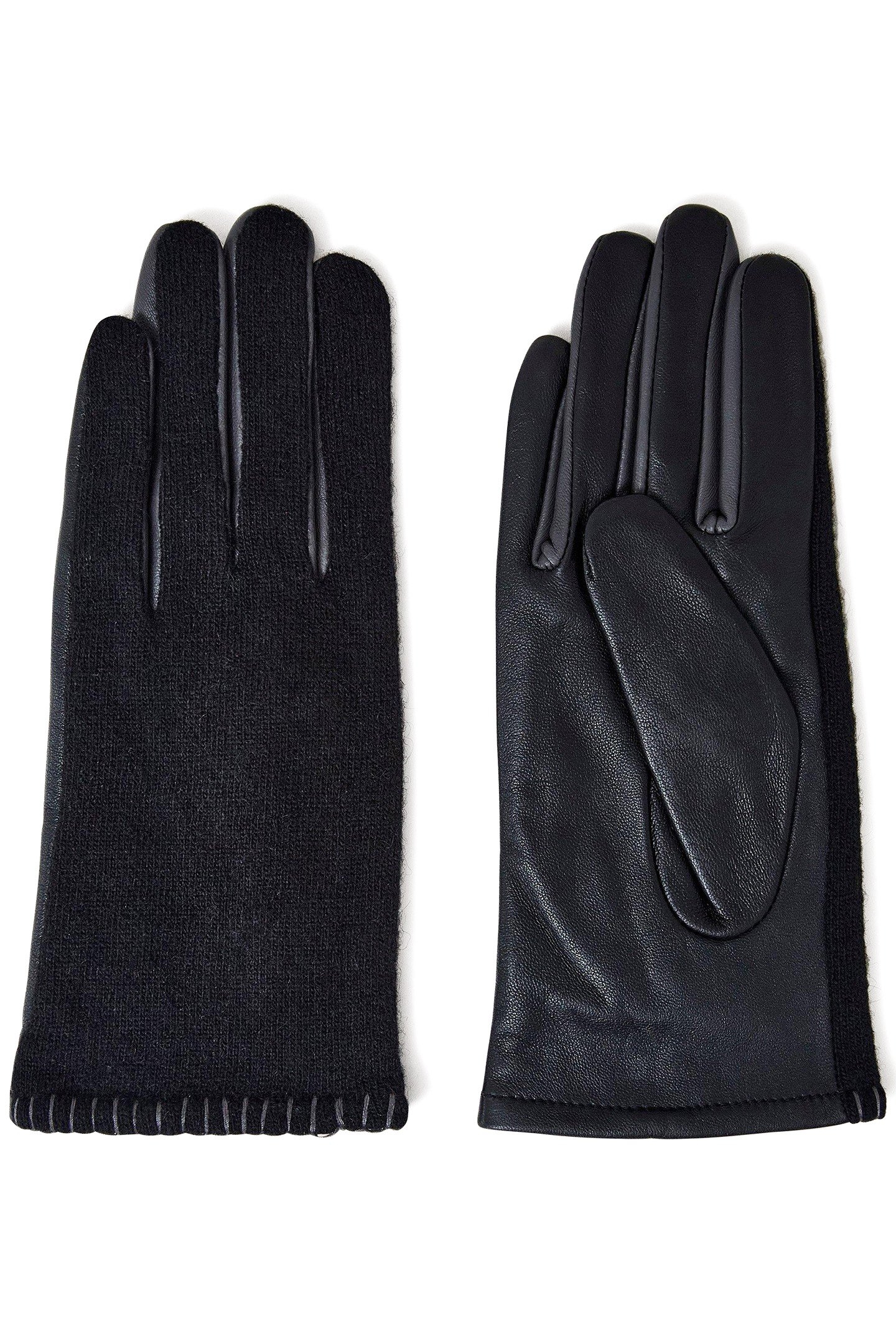 LUCIE LEATHER GLOVE PURE BLACK 1