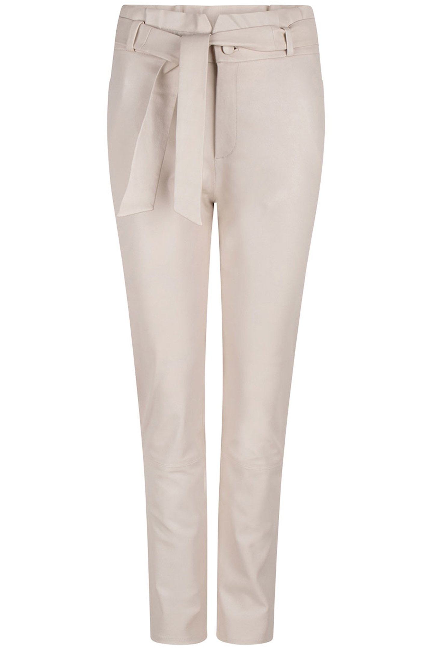 CARREY STRETCH LEATHER PANTS CHALK 3