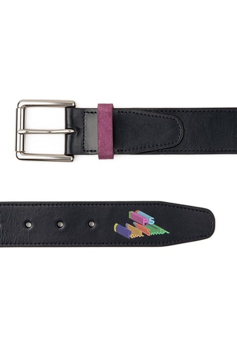 MENS BELT BRANDED NAVY 1