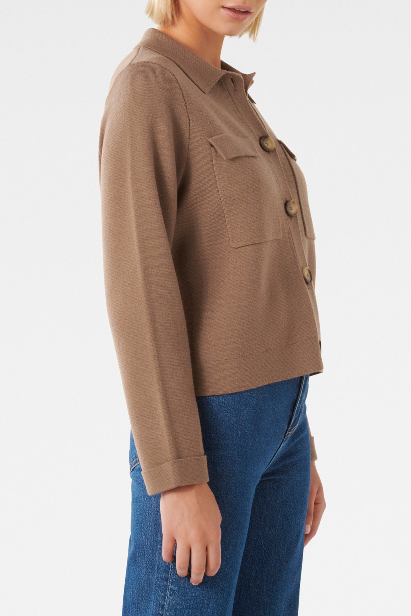 RUBY BUTTON DOWN KNITTED CARDIGAN CAMEL 5