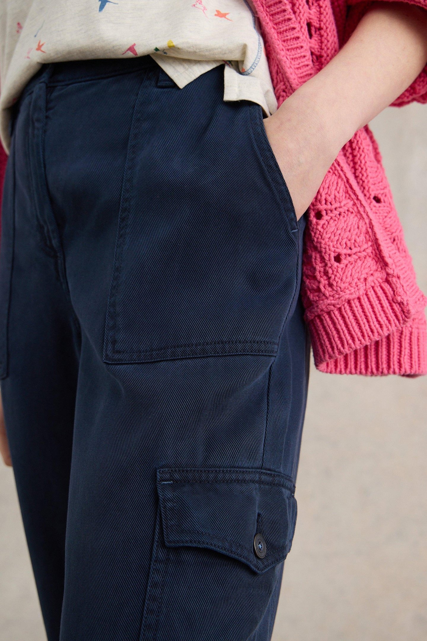 ARLO TENCEL CARGO TROUSER DARK NAVY 6