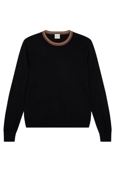 WOMENS KNITTED SWEATER CREW NECK BLACK 4