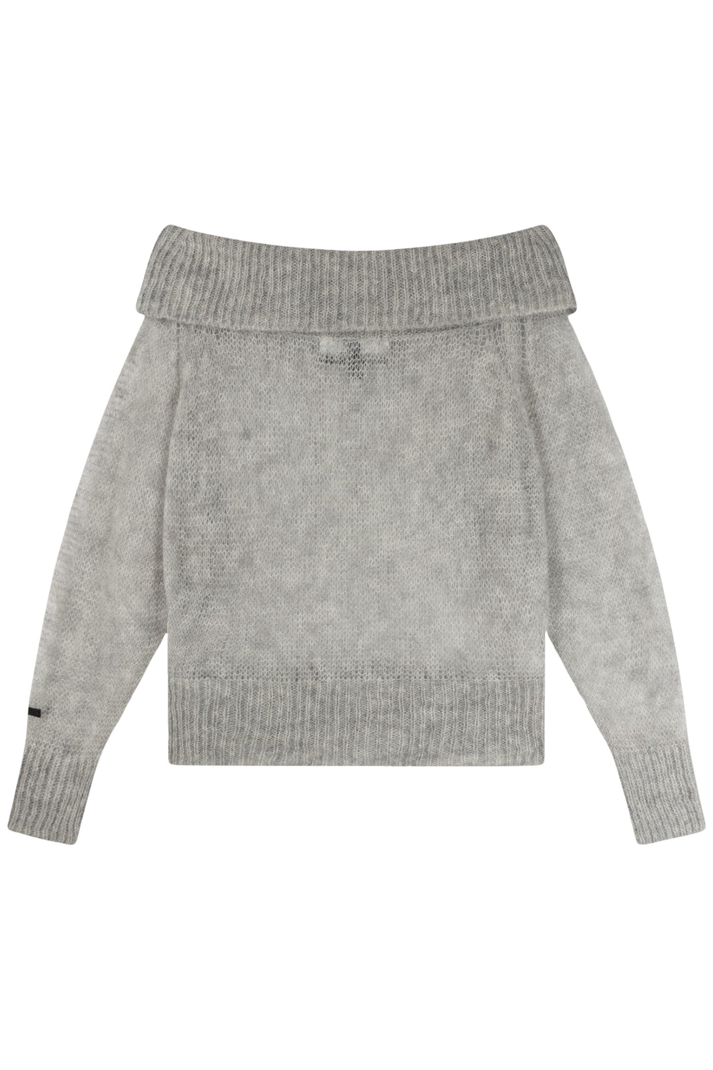 THIN OFF SHOULDER SWEATER LIGHT GREY MELEE 3
