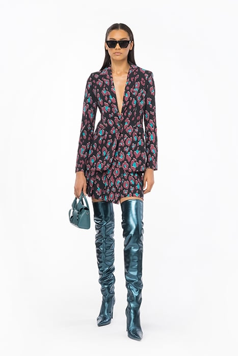 GRIMILDE JAKET BLACK/LIGHT GREEN/BURGUNDY 1