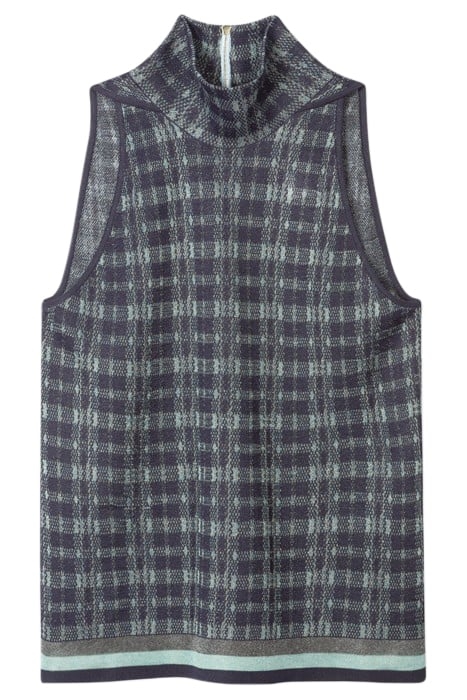 WOMENS KNITTED TOP VERY DARK NAVY 1