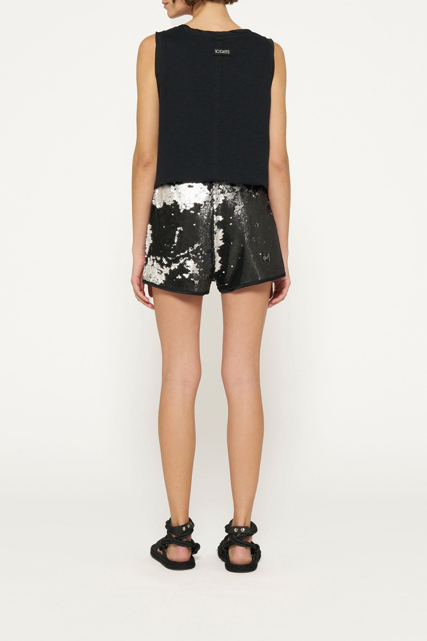 SEQUIN SHORTS BLACK 3