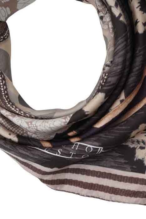 SILK SCARF ABU DHABI CAMOUFLAGE GREEN 2