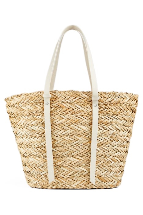 VIOLA STUD TOTE BAG WHITE/NATURAL 1