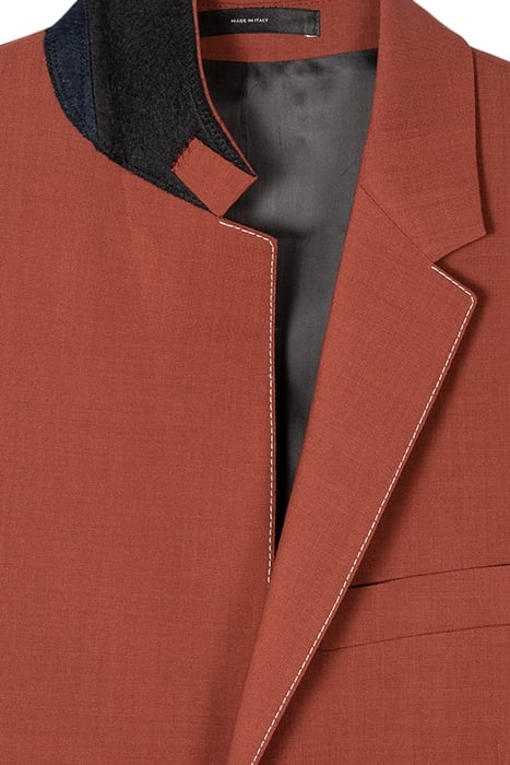 GENTS CONCEALED 2 BTN JACKET BRICK RED 8