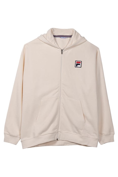 BERGEDE LOOSE FIT ZIP HOODY ANTIQUE WHITE 1